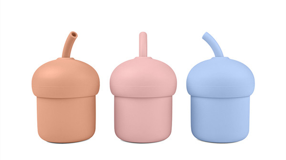 Toddler Silicone Spill Proof Drinking Sippy Cup 180ml Custom Logo