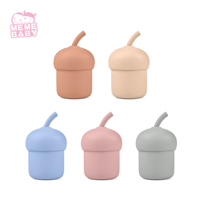 Toddler Silicone Spill Proof Drinking Sippy Cup 180ml Custom Logo