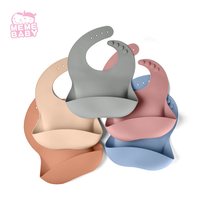 Silicone Baby Food Catching Bib Easy To Carry Transparent Portable Child Bib