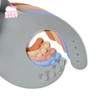 Silicone Baby Food Catching Bib Easy To Carry Transparent Portable Child Bib