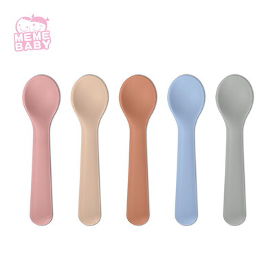 BSCI Baby Silicone Fork And Spoon Tablewares Dinnersets Non Toxic