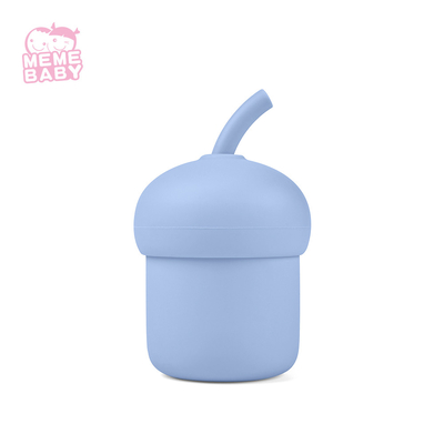 Unbreakable Squeeze Proof Silicone Sippy Cups With Lids Baby Straw Training Cup