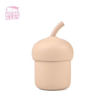 Unbreakable Squeeze Proof Silicone Sippy Cups With Lids Baby Straw Training Cup