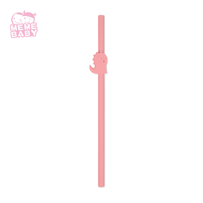 Silicone Baby Straw Straight Bent Long Cute Animal Reusable Kid Food Grade