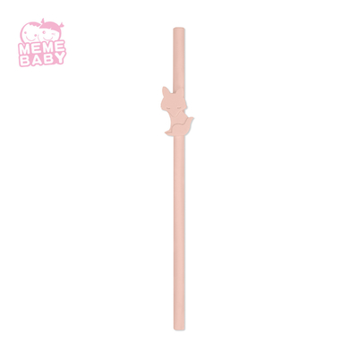 Silicone Baby Straw Straight Bent Long Cute Animal Reusable Kid Food Grade