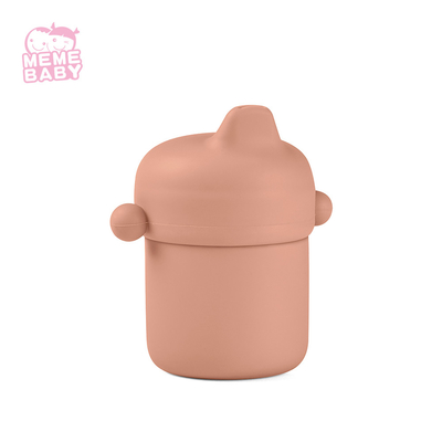 Leak Proof 230 Degree Silicone Baby Cup Beige Pink Rust Grey Blue