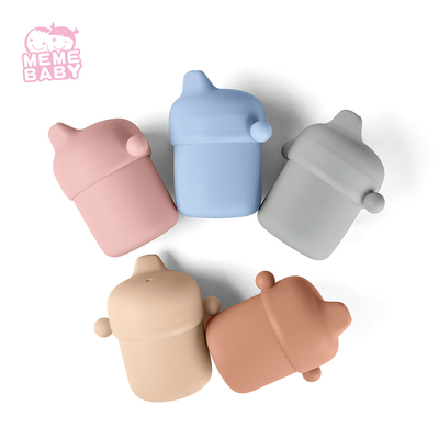 FDA Certified Silicone Sippy Cup Baby Newborn Kid Mug With Removable Lid