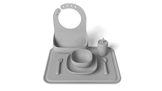 Waterproof Silicone Suction Weaning Set Silicone Dinnerware Set BPA Free