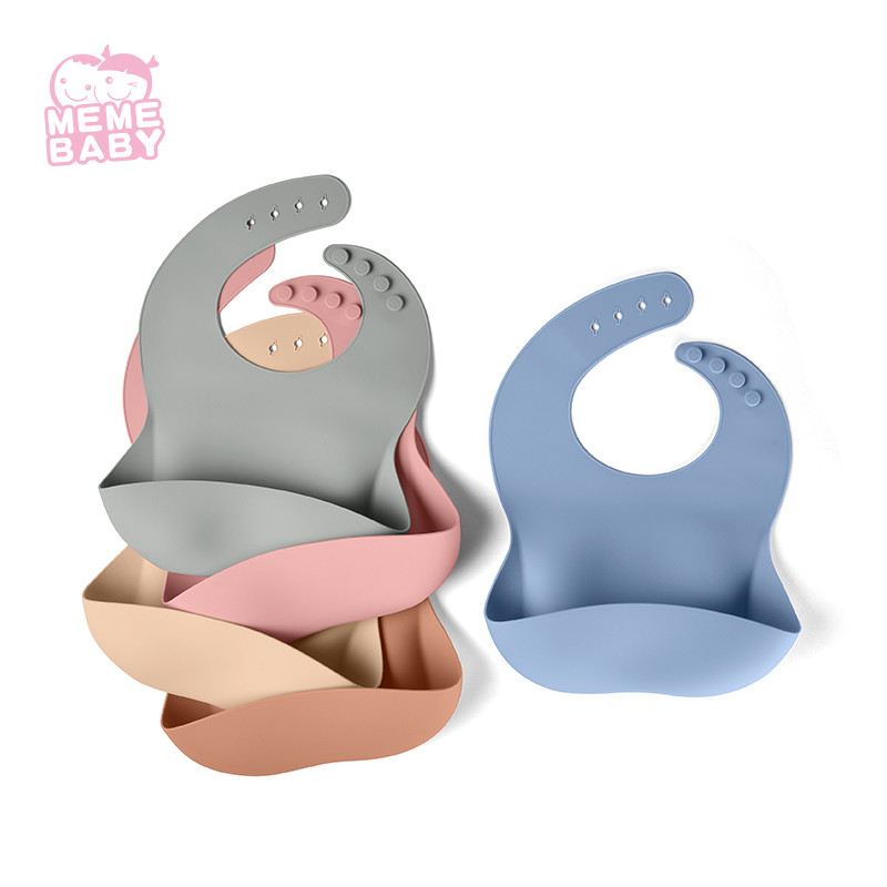 Silicone Baby Food Catching Bib Easy To Carry Transparent Portable Child Bib